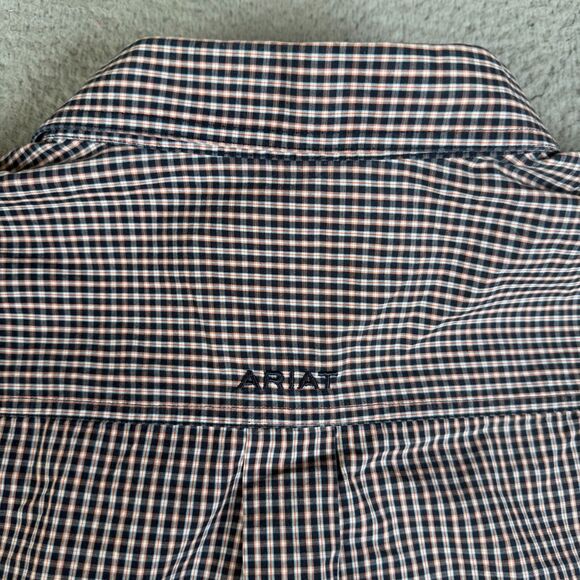 ARIAT Pro Series Shirt Mens 2XL Red Black Check Button Down Western Rodeo - Picture 8 of 13